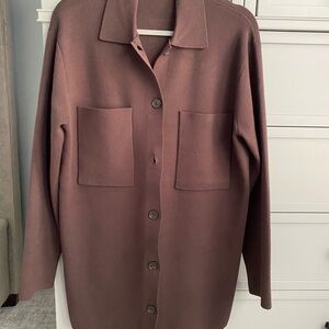 Aritzia Women's Brown Button-Up Jacket